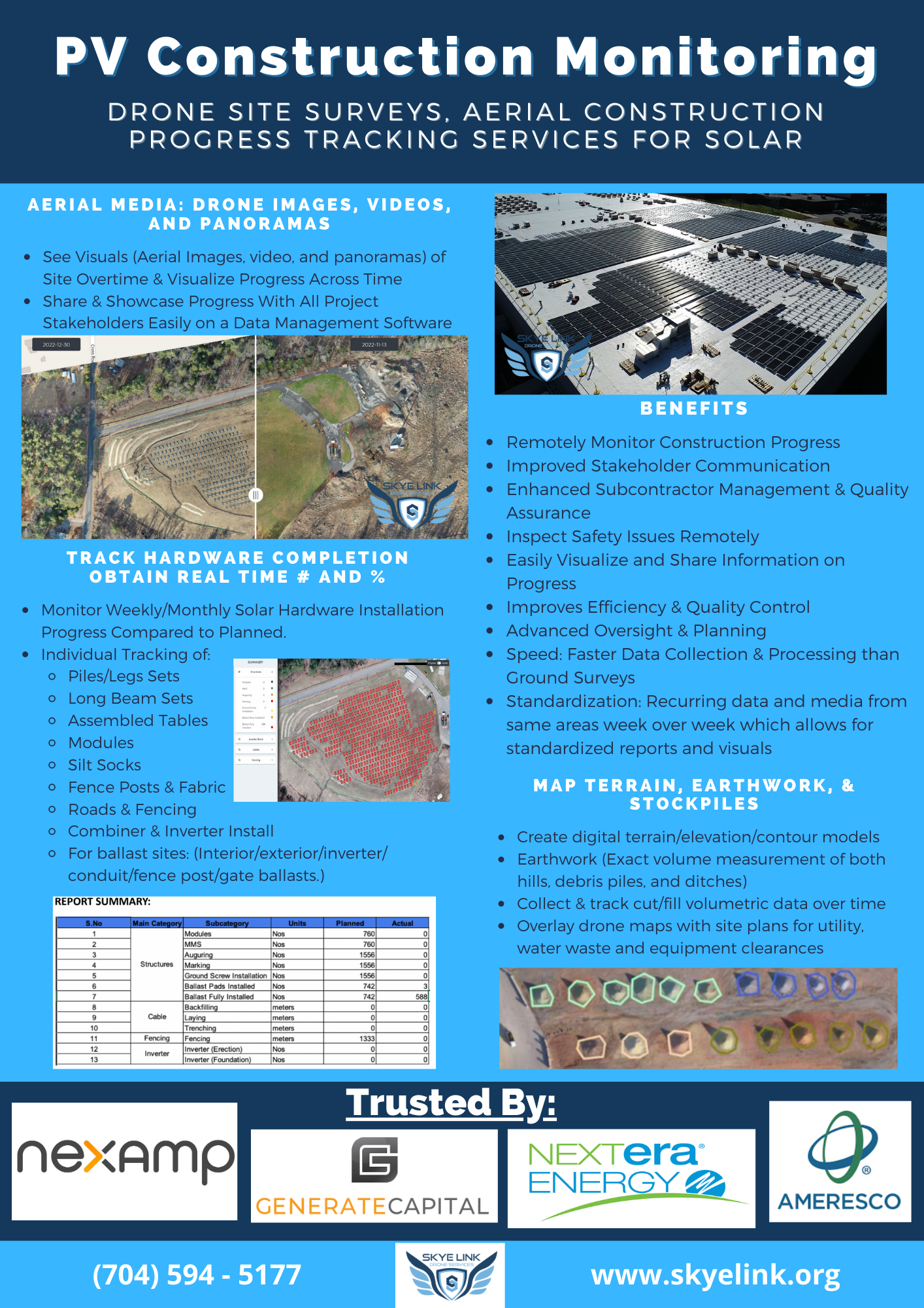 Solar Construction Monitoring Drone Services